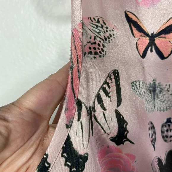 Urban Outfitters Kimchi Blue Butterfly Print Dress Pink Size M Y2K Fairycore - Picture 9 of 15